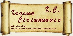 Krasna Ćirimanović vizit kartica